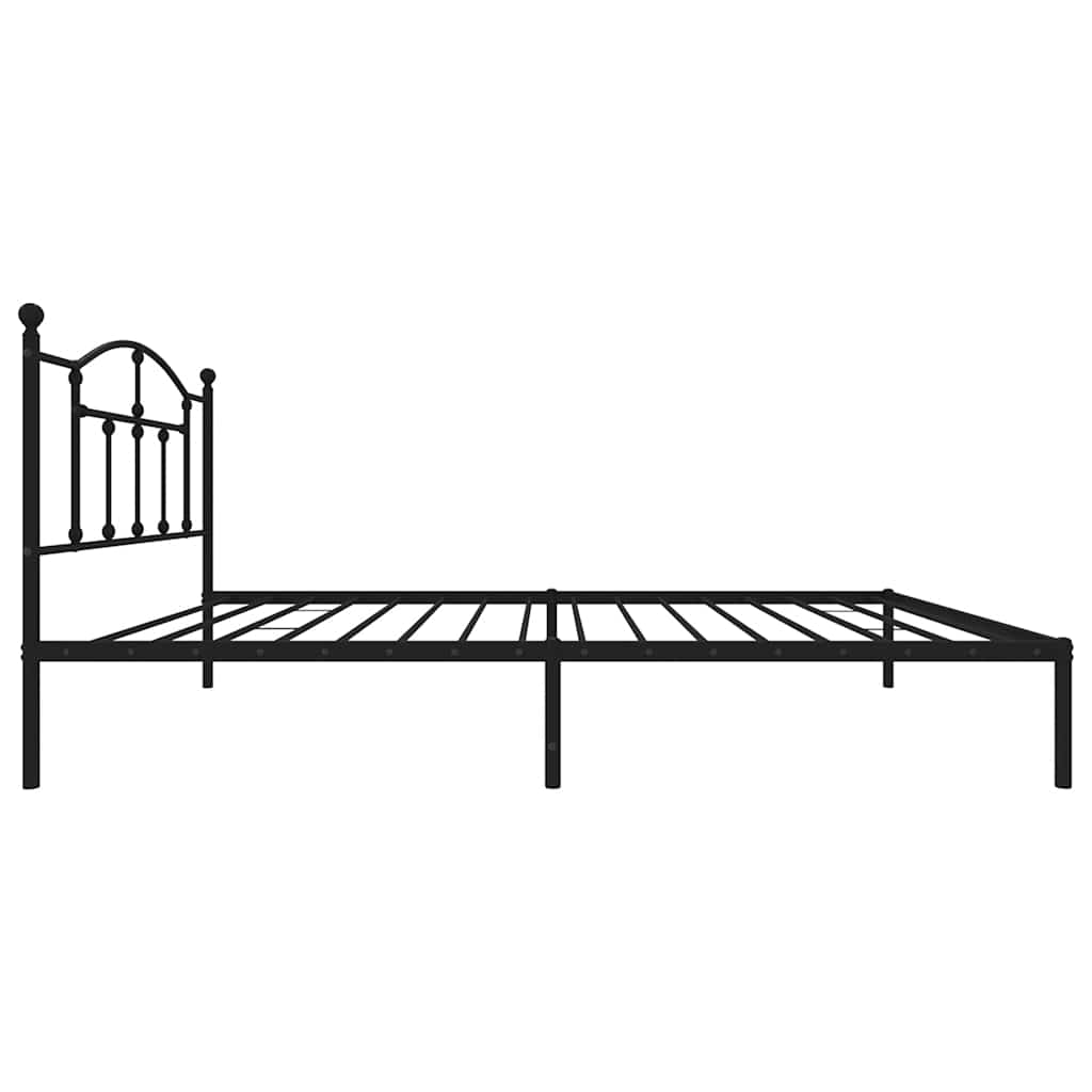 sengeramme med sengegavl 100x190 cm metal sort