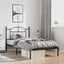 sengeramme med sengegavl 100x200 cm metal sort