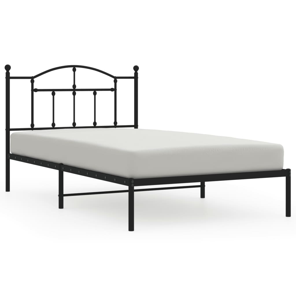 sengeramme med sengegavl 107x203 cm metal sort