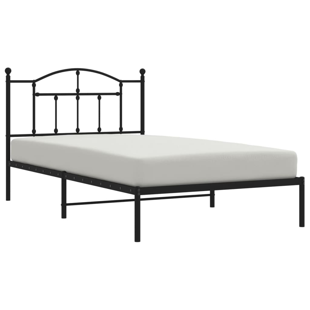 sengeramme med sengegavl 107x203 cm metal sort