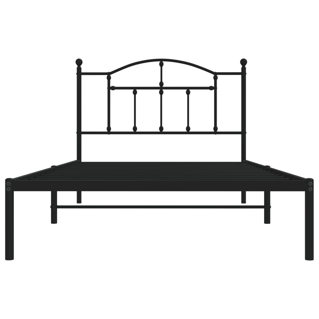 sengeramme med sengegavl 107x203 cm metal sort