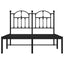 sengeramme med sengegavl 120x190 cm metal sort