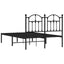 sengeramme med sengegavl 120x190 cm metal sort