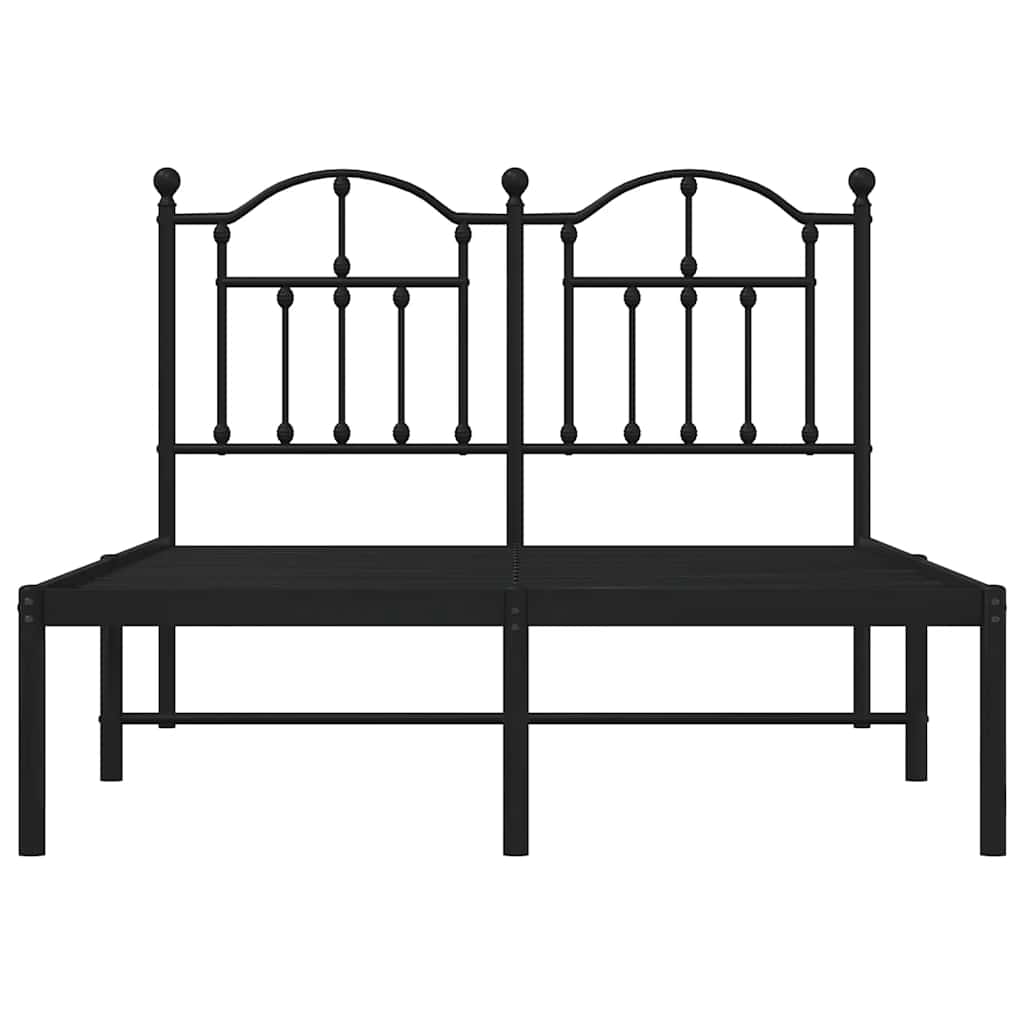 sengeramme med sengegavl 120x200 cm metal sort