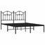 sengeramme med sengegavl 135x190 cm metal sort