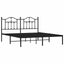 sengeramme med sengegavl 160x200 cm metal sort