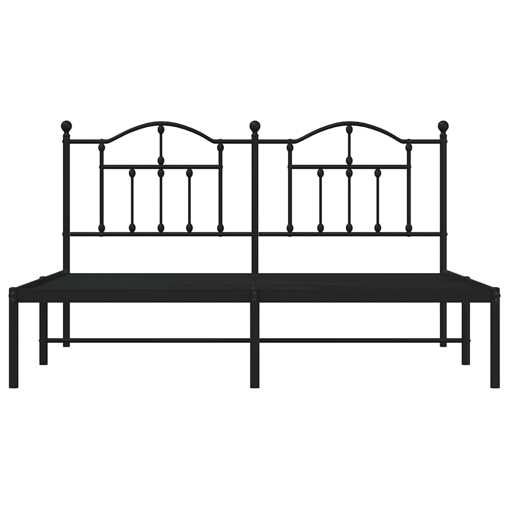 sengeramme med sengegavl 183x213 cm metal sort