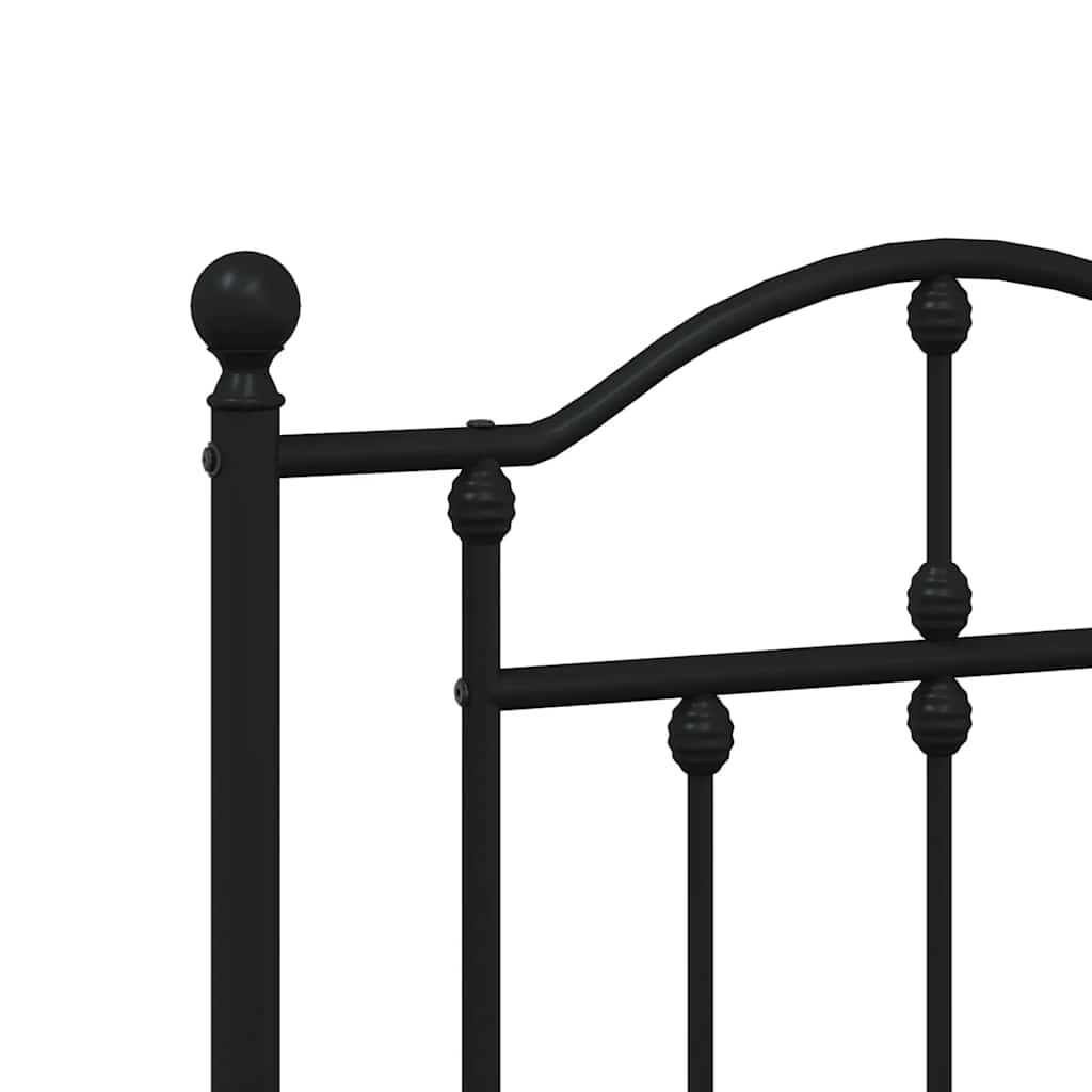 sengeramme med sengegavl 183x213 cm metal sort