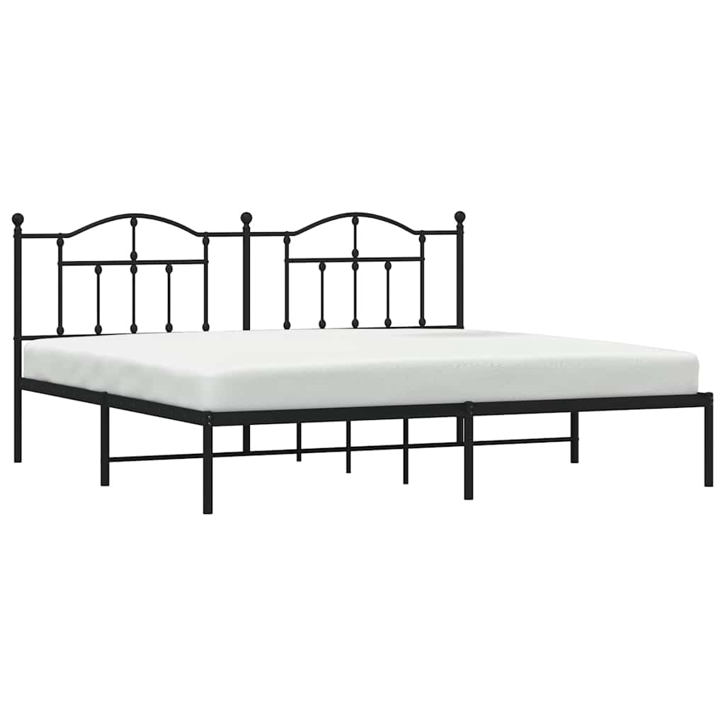 sengeramme med sengegavl 193x203 cm metal sort