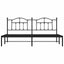 sengeramme med sengegavl 193x203 cm metal sort
