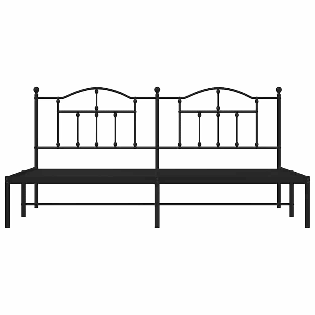 sengeramme med sengegavl 193x203 cm metal sort