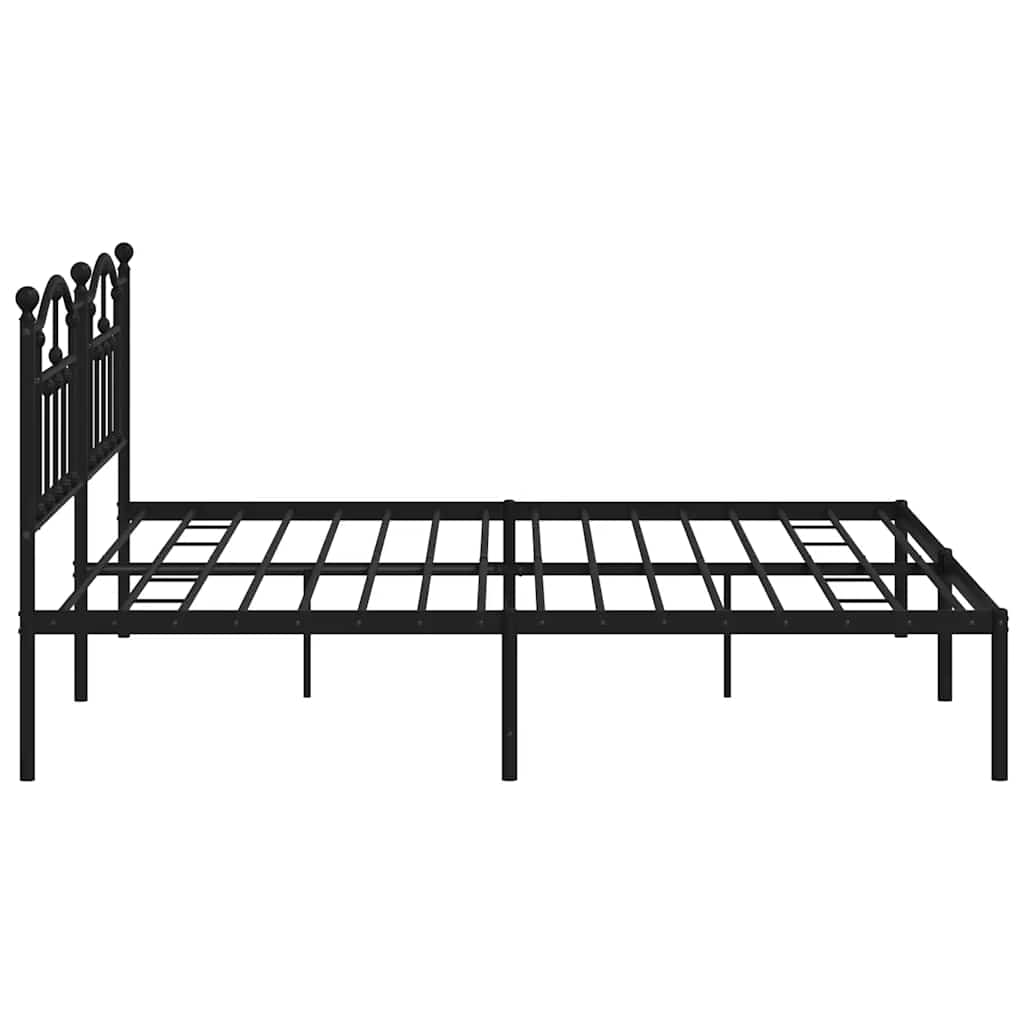 sengeramme med sengegavl 193x203 cm metal sort