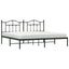 sengeramme med sengegavl 200x200 cm metal sort