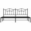 sengeramme med sengegavl 200x200 cm metal sort
