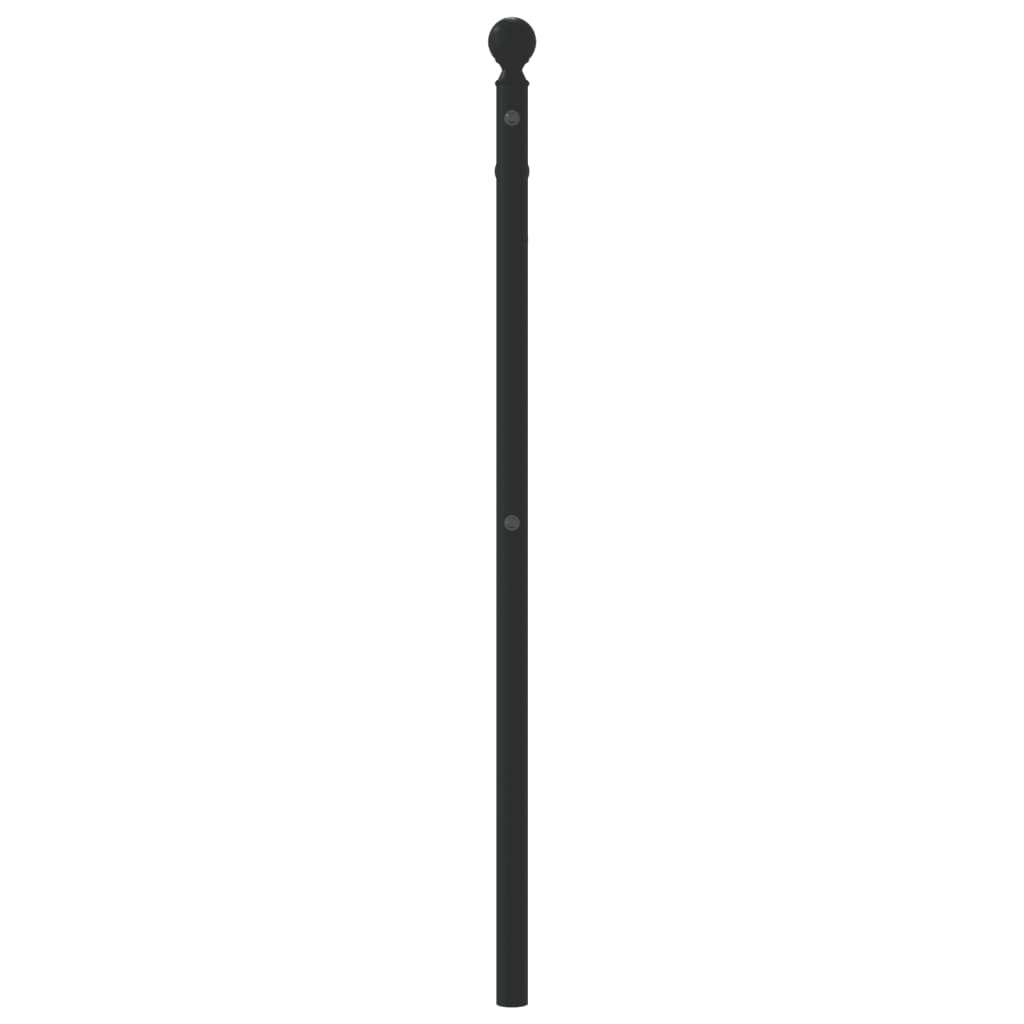 udskiftningsgavl 107 cm metal sort