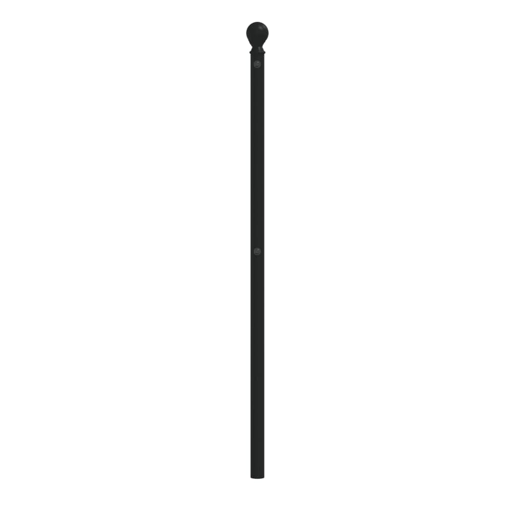 udskiftningsgavl 120 cm metal sort