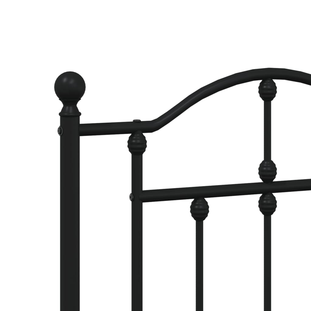 udskiftningsgavl 120 cm metal sort