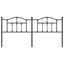 udskiftningsgavl 200 cm metal sort