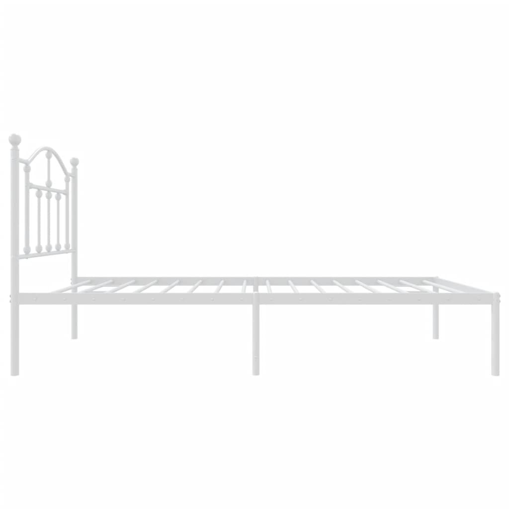 sengeramme uden madras med hovedgærde 75x190 cm hvid