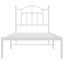 sengeramme med sengegavl 80x200 cm metal hvid