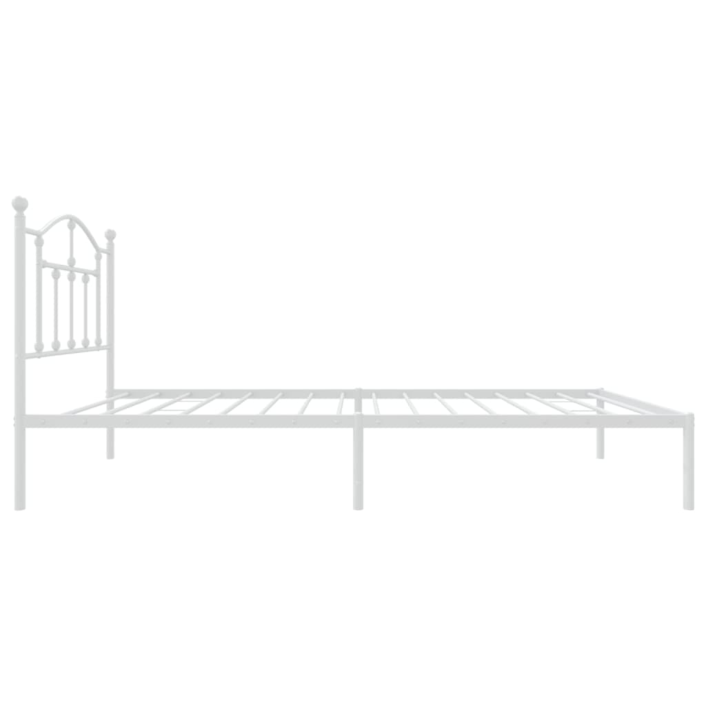 sengeramme med sengegavl 80x200 cm metal hvid