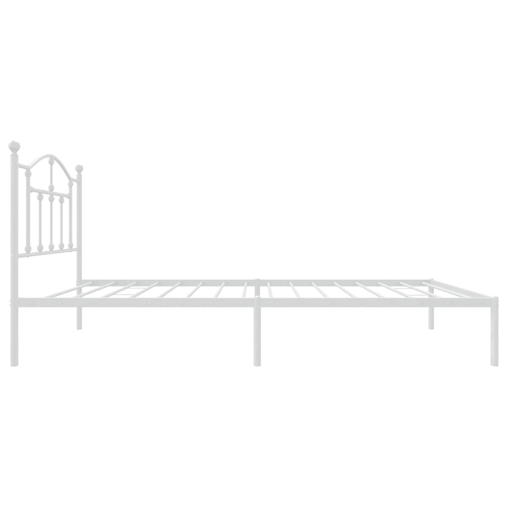 sengeramme med sengegavl 90x190 cm metal hvid