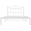 sengeramme med sengegavl 107x203 cm metal hvid