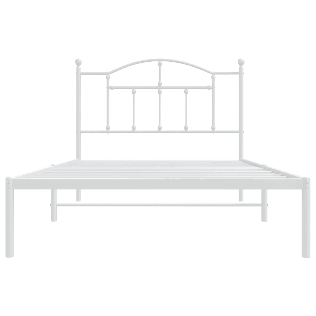 sengeramme med sengegavl 107x203 cm metal hvid