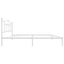 sengeramme med sengegavl 107x203 cm metal hvid