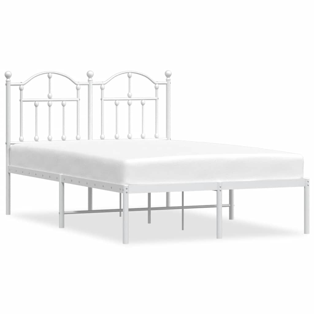 sengeramme med sengegavl 120x190 cm metal hvid