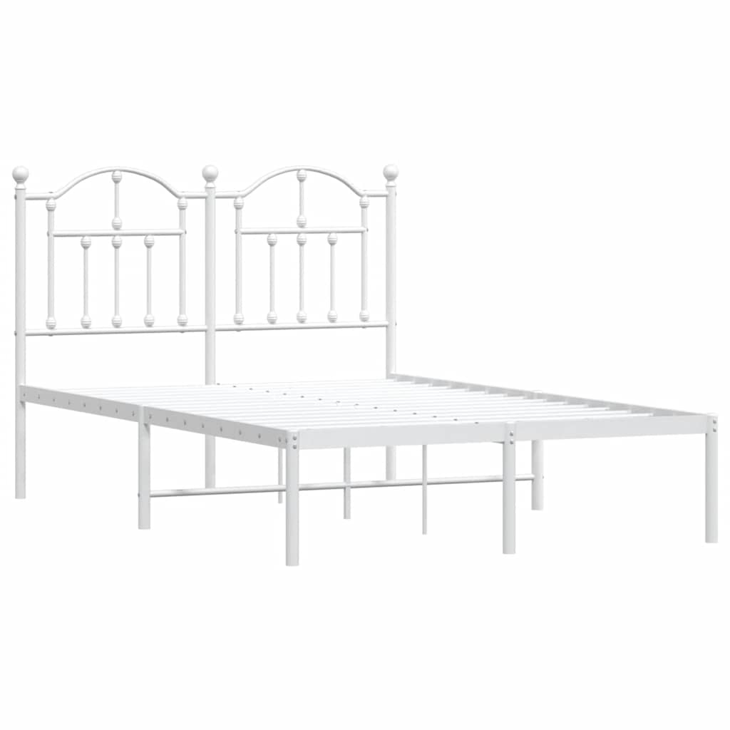 sengeramme med sengegavl 120x190 cm metal hvid