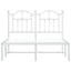 sengeramme med sengegavl 120x190 cm metal hvid