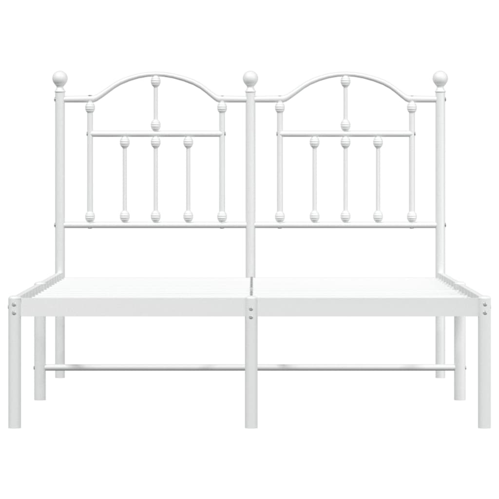 sengeramme med sengegavl 120x190 cm metal hvid