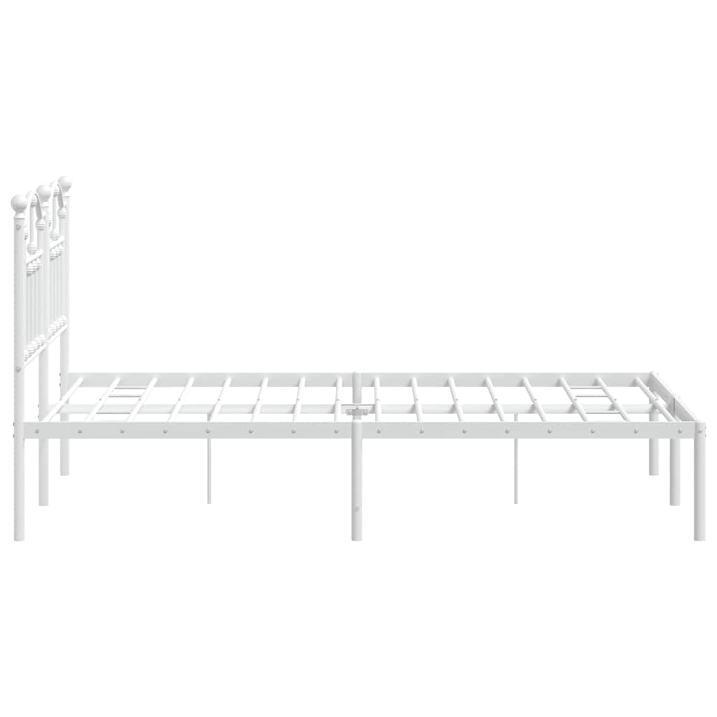 sengeramme med sengegavl 120x190 cm metal hvid