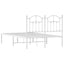 sengeramme med sengegavl 120x190 cm metal hvid