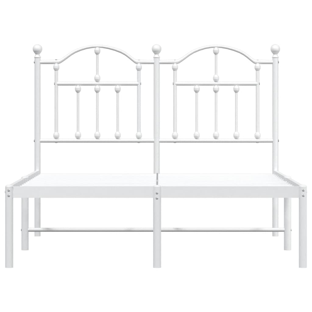 sengeramme med sengegavl 120x200 cm metal hvid