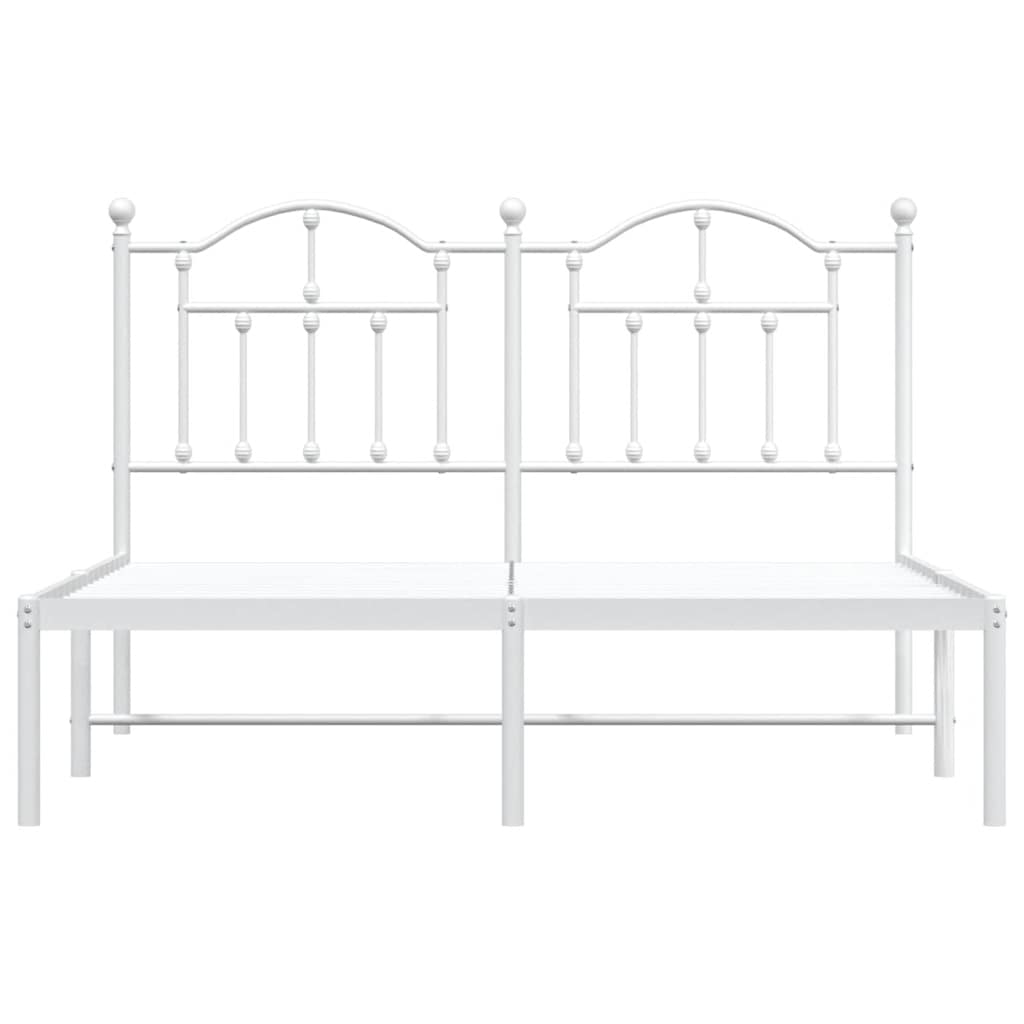 sengeramme med sengegavl 140x190 cm metal hvid