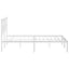 sengeramme med sengegavl 140x190 cm metal hvid