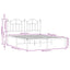 sengeramme med sengegavl 140x190 cm metal hvid