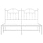sengeramme med sengegavl 140x200 cm metal hvid