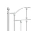sengeramme med sengegavl 150x200 cm metal hvid