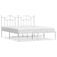 sengeramme med sengegavl 180x200 cm metal hvid
