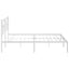 sengeramme med sengegavl 193x203 cm metal hvid