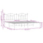 sengeramme med sengegavl 200x200 cm metal hvid