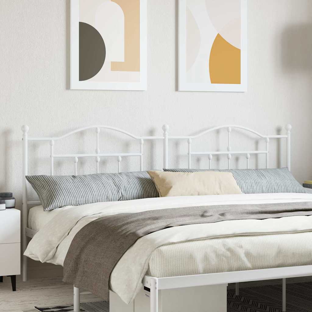 udskiftningsgavl 200 cm metal hvid