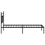 sengeramme med sengegavl 90x190 cm metal sort