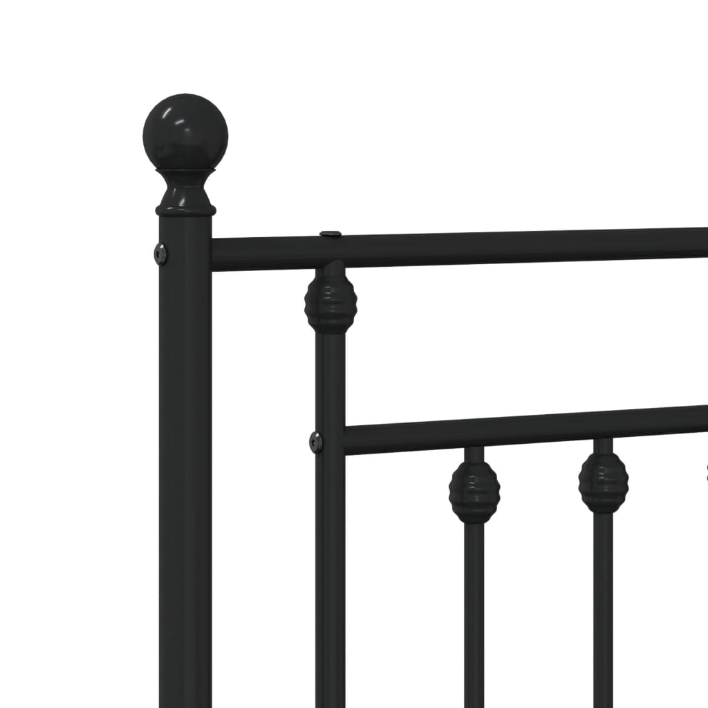 sengeramme med sengegavl 90x190 cm metal sort