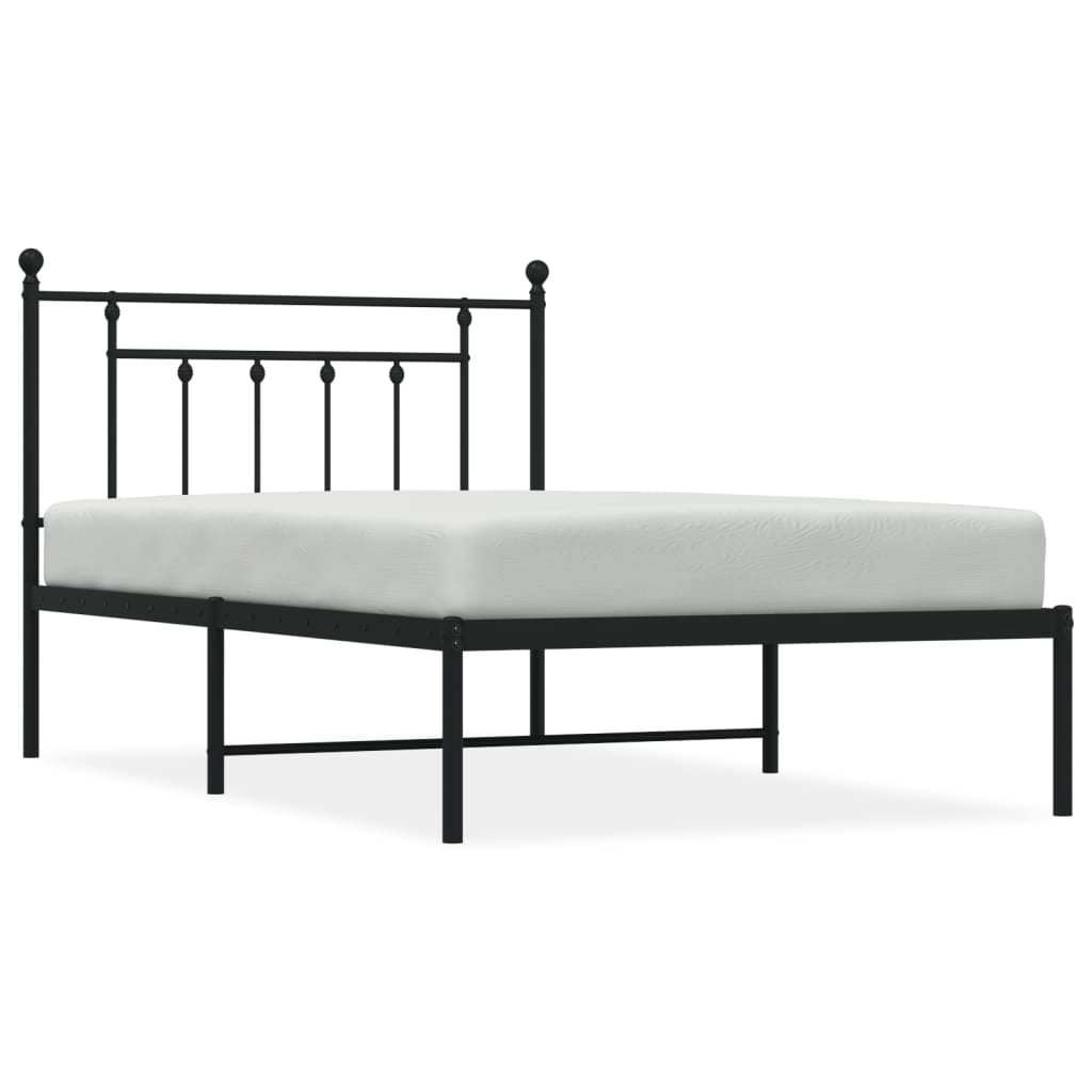 sengeramme med sengegavl 107x203 cm metal sort
