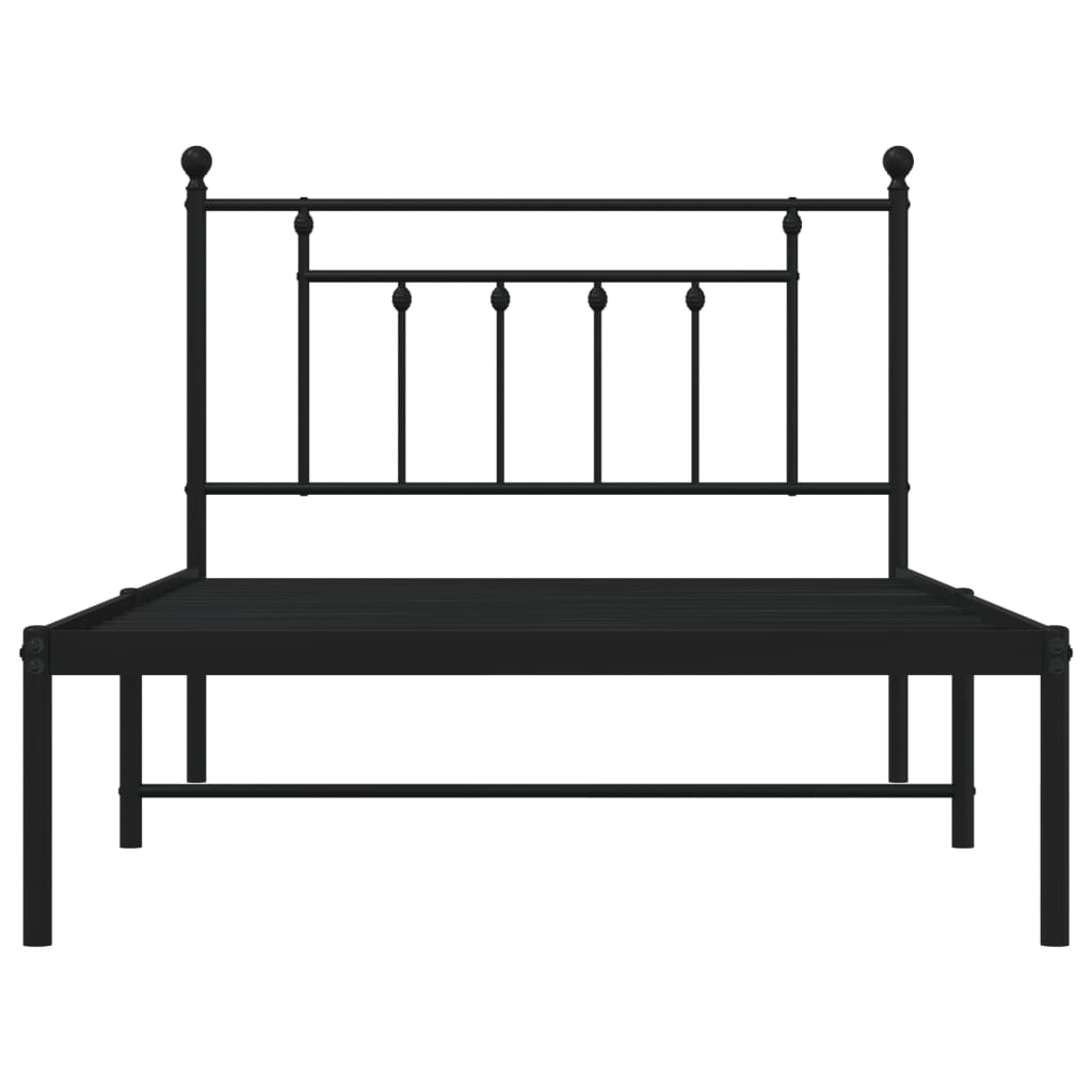 sengeramme med sengegavl 107x203 cm metal sort