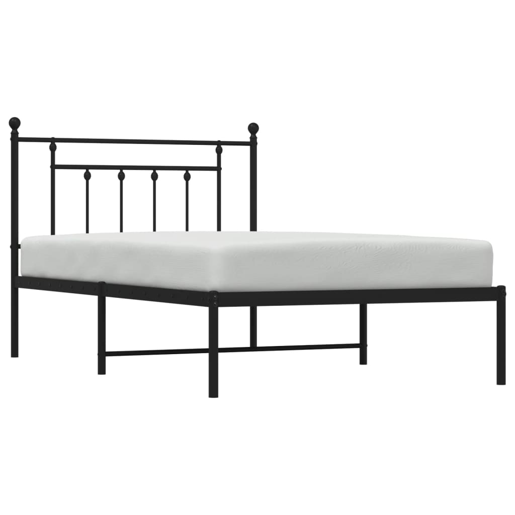 sengeramme med sengegavl 107x203 cm metal sort